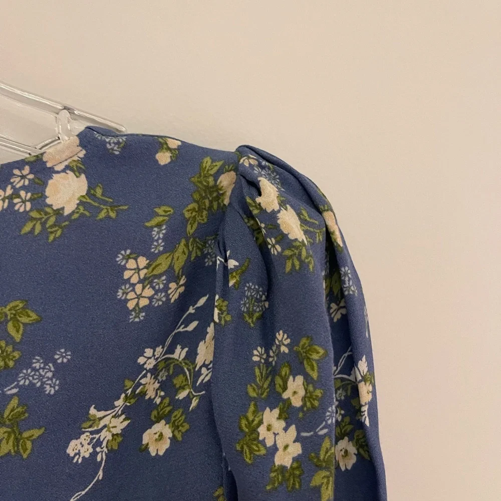 Reformation Nell Corset Top, XS, Blue Floral - Picture 10 of 13